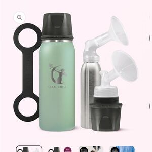 OG Breastmilk Chiller Green and Silver - Zen Green
